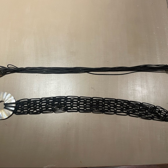 Banana Republic - size Large - adjustable black beaded belt - Picture 3 of 4